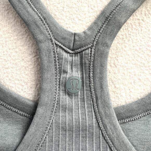 Lululemon Women Solid Blue Cast Ebb to Street Tank II Racerback Top W1AX1S 8 - Picture 4 of 6